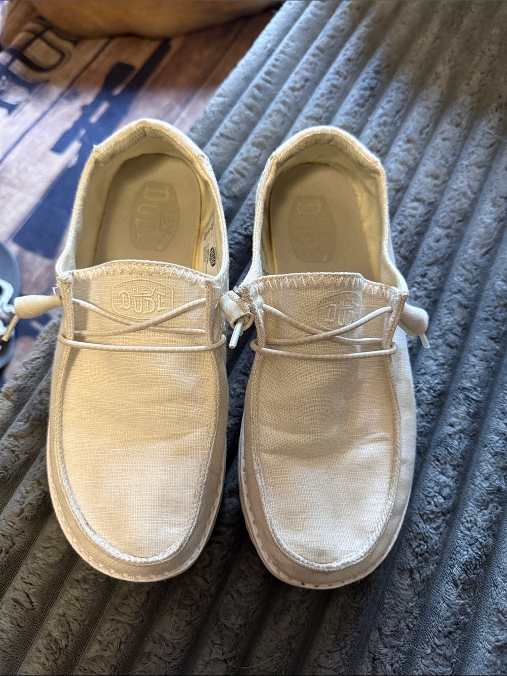 Hey Dude Casual Slip-On Loafers in Off-White